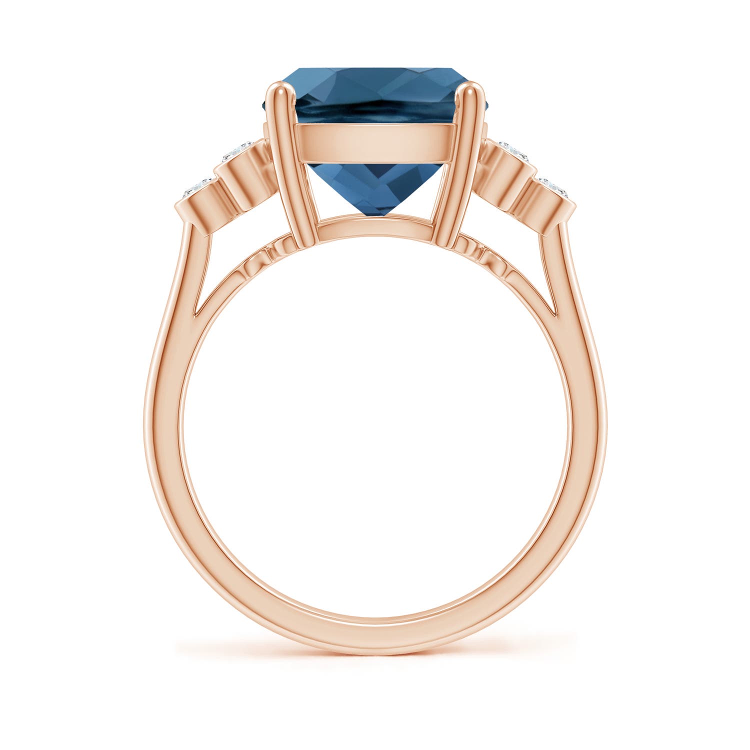 AA - London Blue Topaz / 5.97 CT / 14 KT Rose Gold