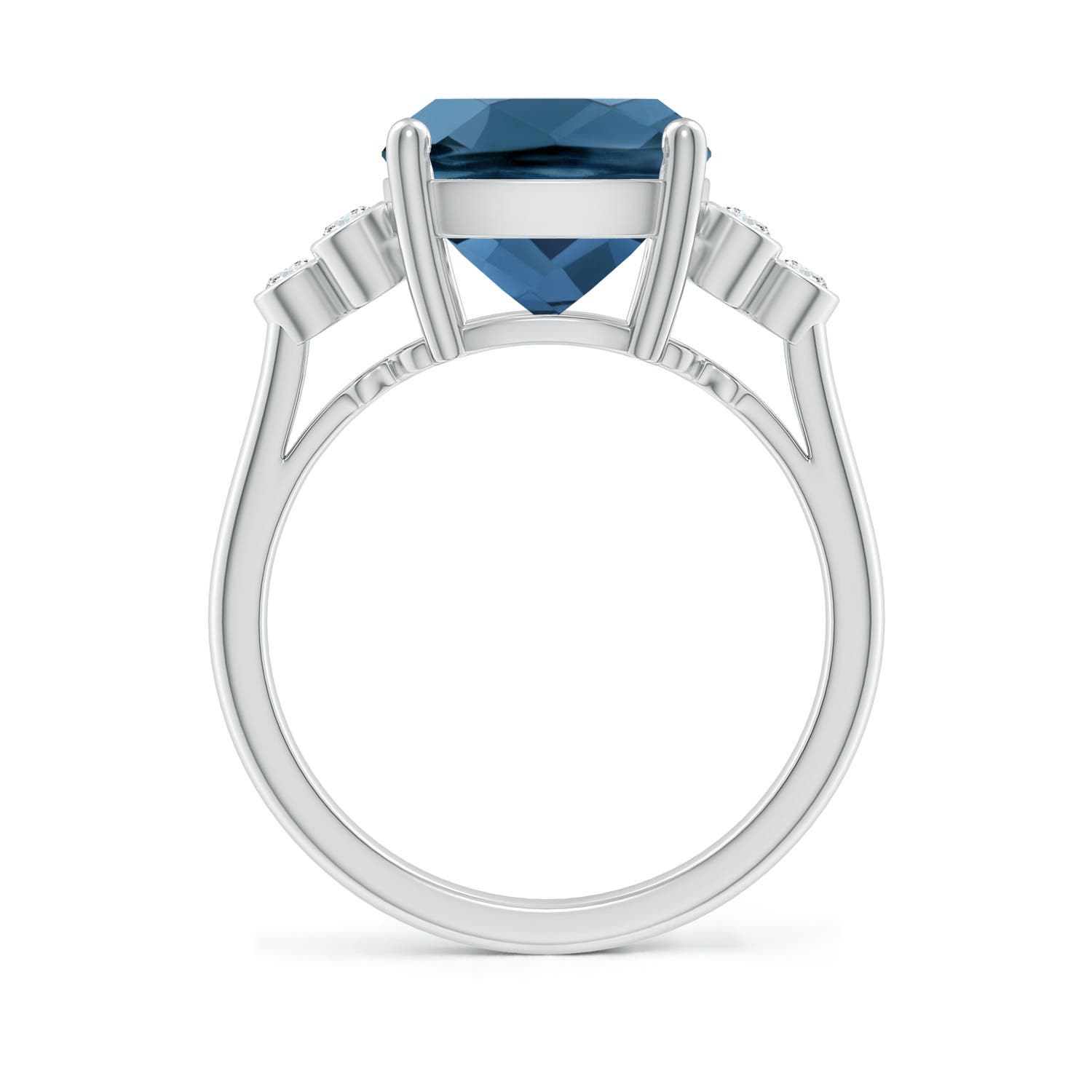 AA - London Blue Topaz / 5.97 CT / 14 KT White Gold