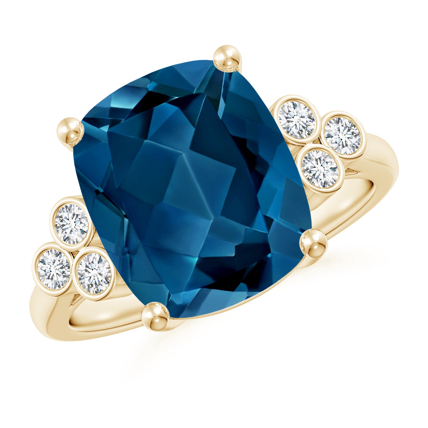 AAA - London Blue Topaz / 5.97 CT / 14 KT Yellow Gold