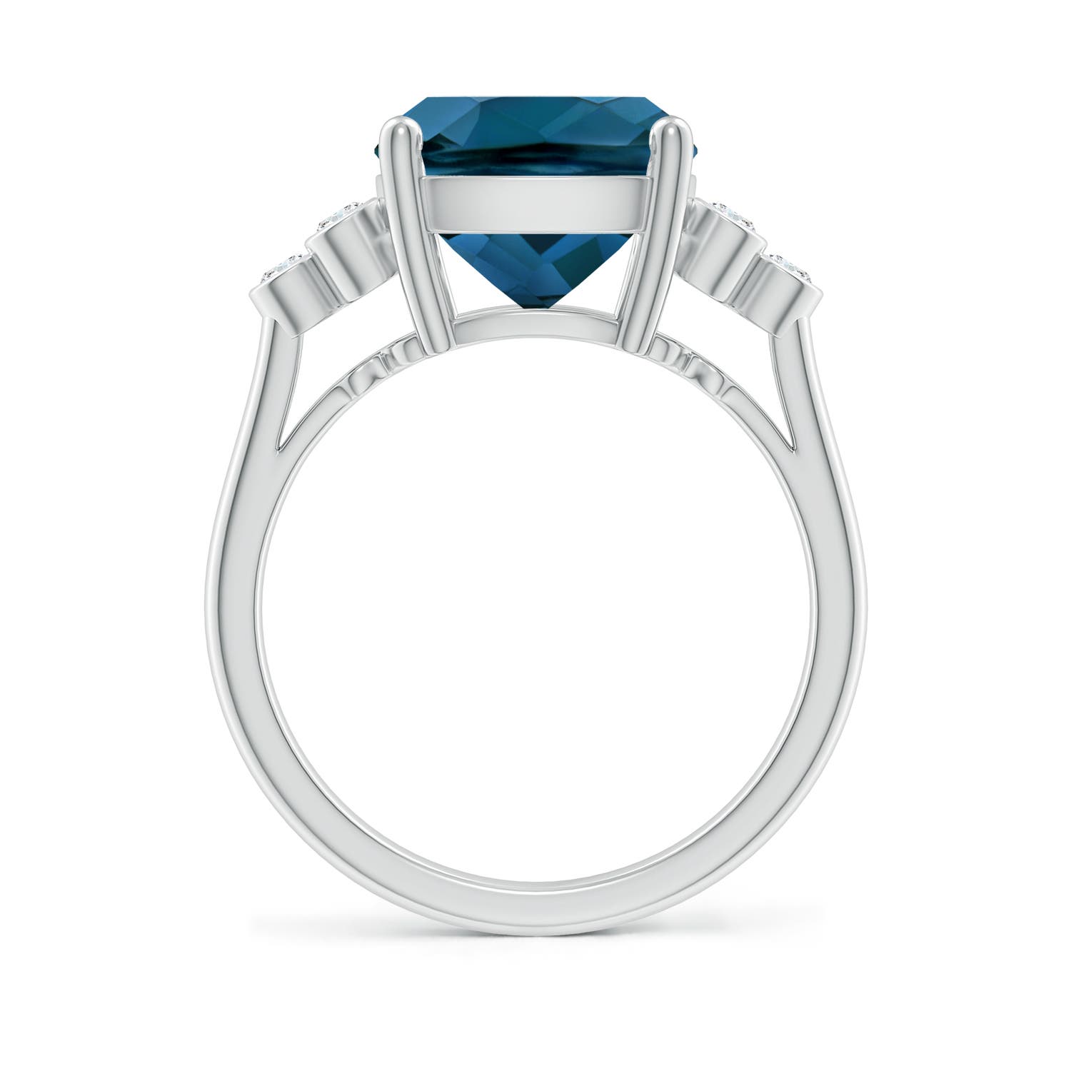 AAAA - London Blue Topaz / 5.97 CT / 14 KT White Gold