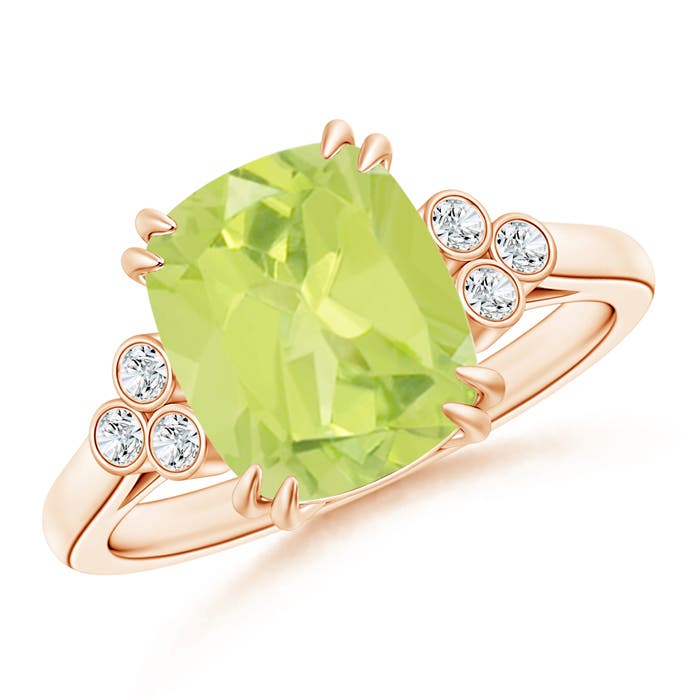 A - Peridot / 3.03 CT / 14 KT Rose Gold