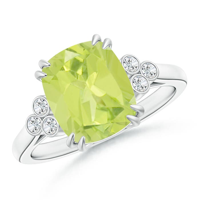 A - Peridot / 3.03 CT / 14 KT White Gold