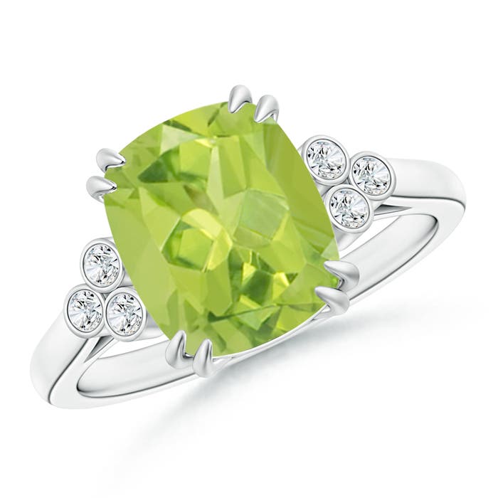 AA - Peridot / 3.03 CT / 14 KT White Gold