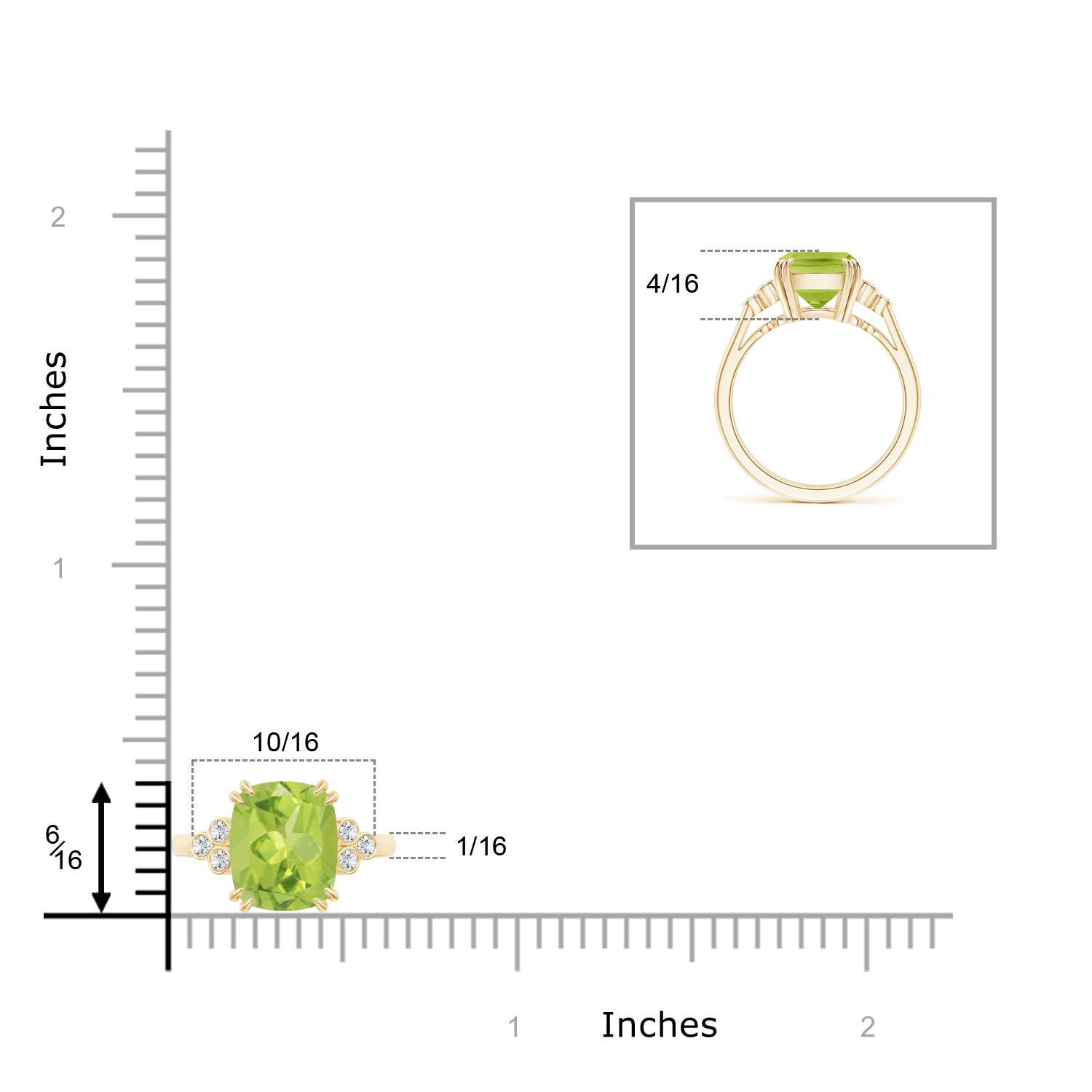 AA - Peridot / 3.03 CT / 14 KT Yellow Gold