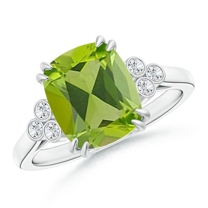 AAA - Peridot / 3.03 CT / 14 KT White Gold