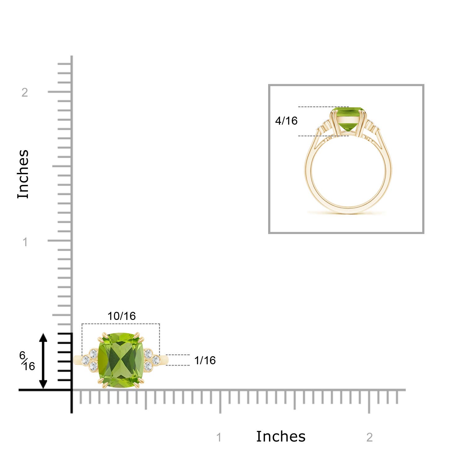 AAA - Peridot / 3.03 CT / 14 KT Yellow Gold