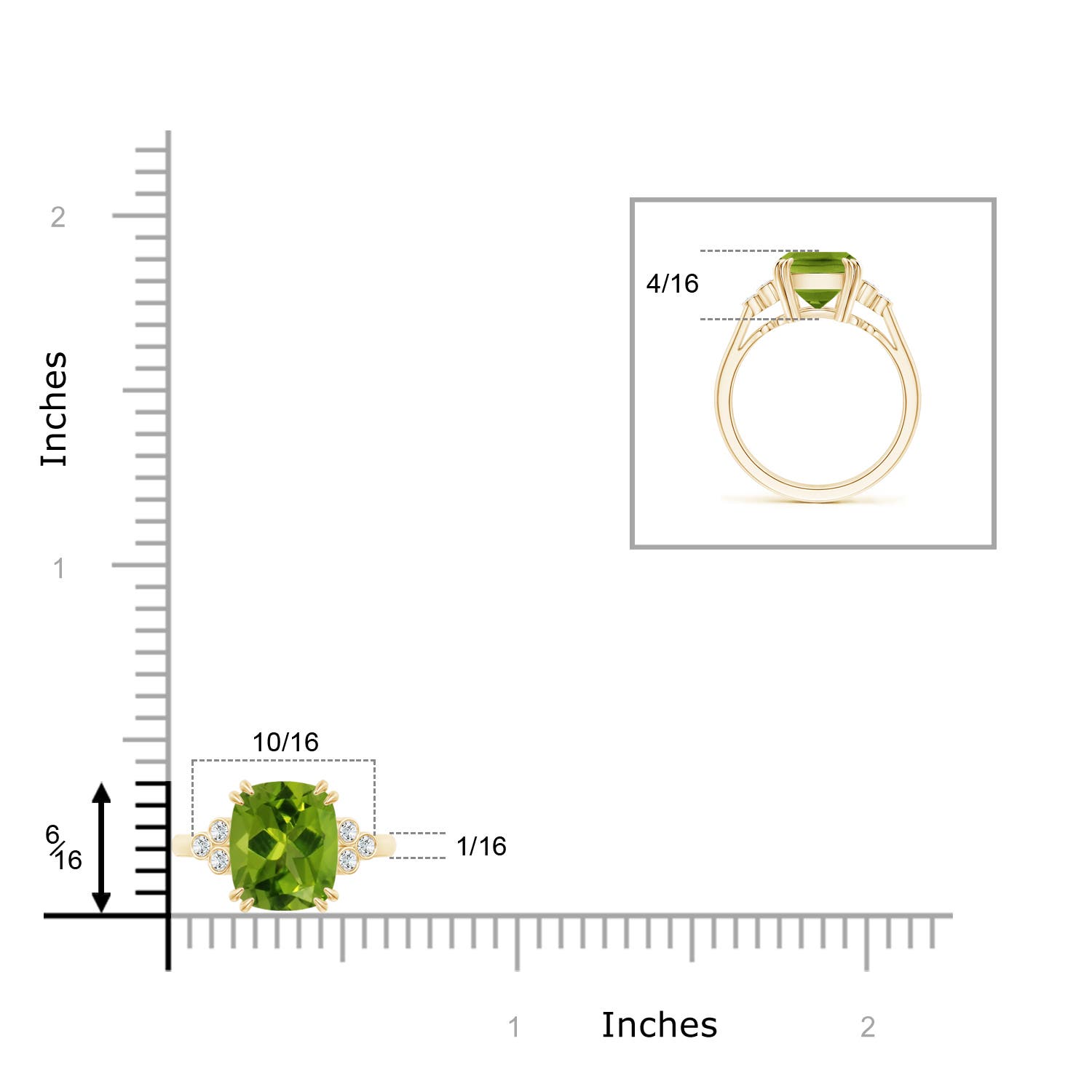 AAAA - Peridot / 3.03 CT / 14 KT Yellow Gold