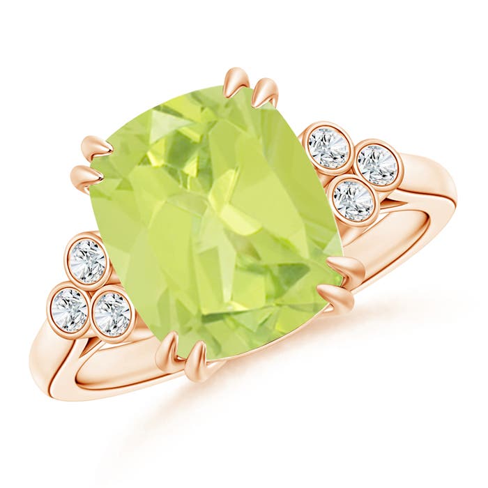 A - Peridot / 4.15 CT / 14 KT Rose Gold