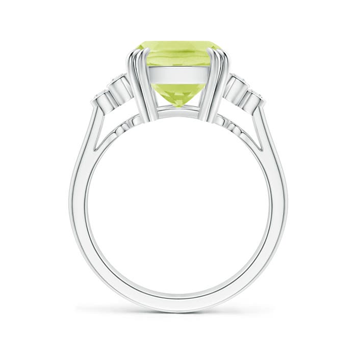 A - Peridot / 4.15 CT / 14 KT White Gold