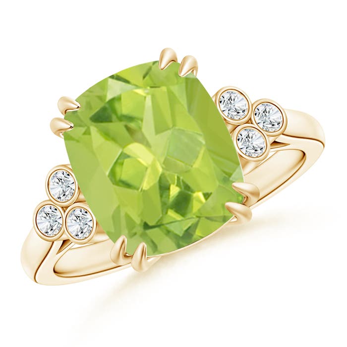 AA - Peridot / 4.15 CT / 14 KT Yellow Gold