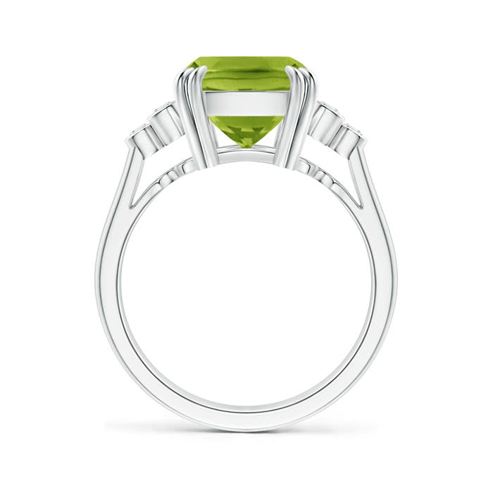 AAA - Peridot / 4.15 CT / 14 KT White Gold