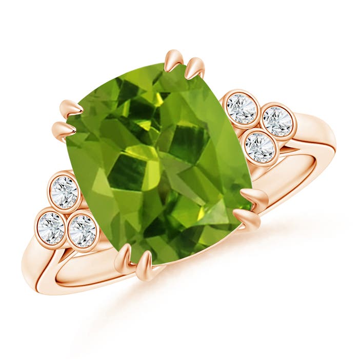 AAAA - Peridot / 4.15 CT / 14 KT Rose Gold