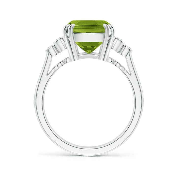 AAAA - Peridot / 4.15 CT / 14 KT White Gold