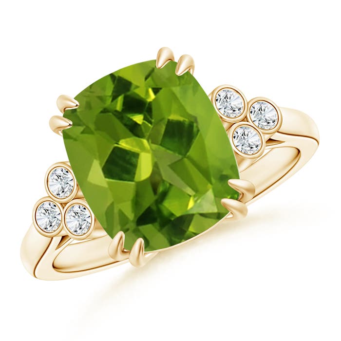 AAAA - Peridot / 4.15 CT / 14 KT Yellow Gold