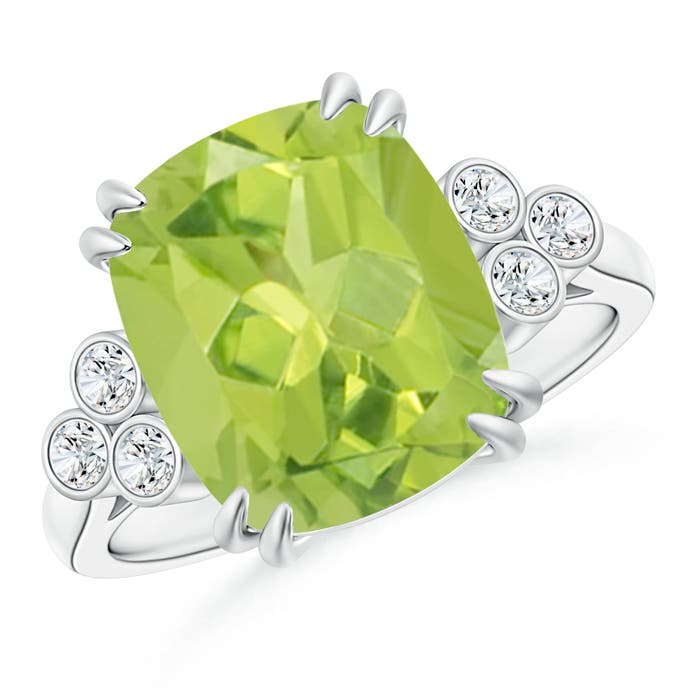 AA - Peridot / 5.67 CT / 14 KT White Gold