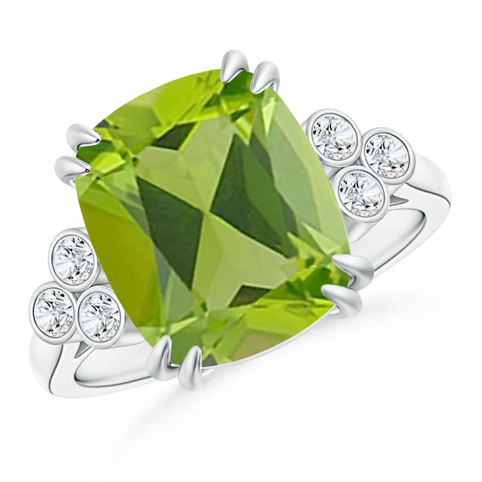 AAA - Peridot / 5.67 CT / 14 KT White Gold