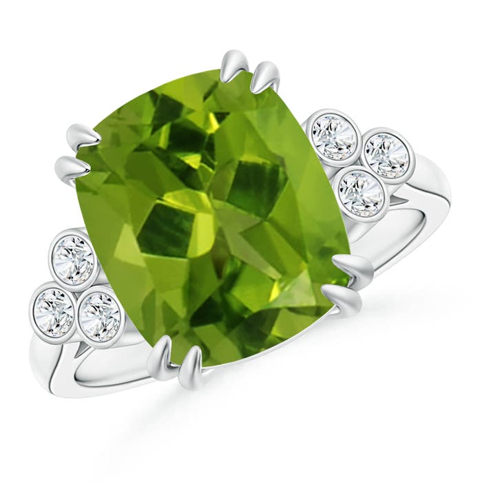 AAAA - Peridot / 5.67 CT / 14 KT White Gold