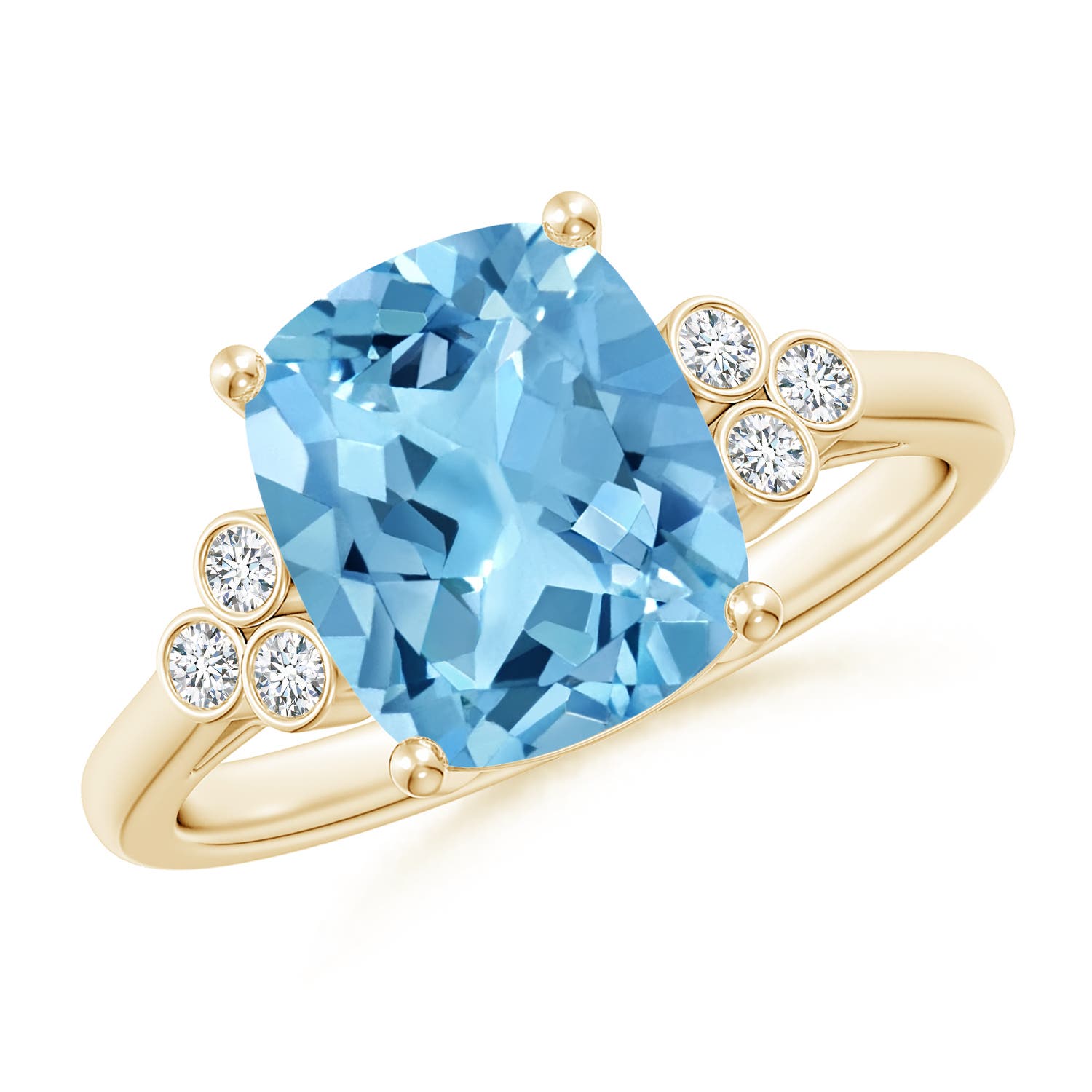 A - Swiss Blue Topaz / 3.33 CT / 14 KT Yellow Gold