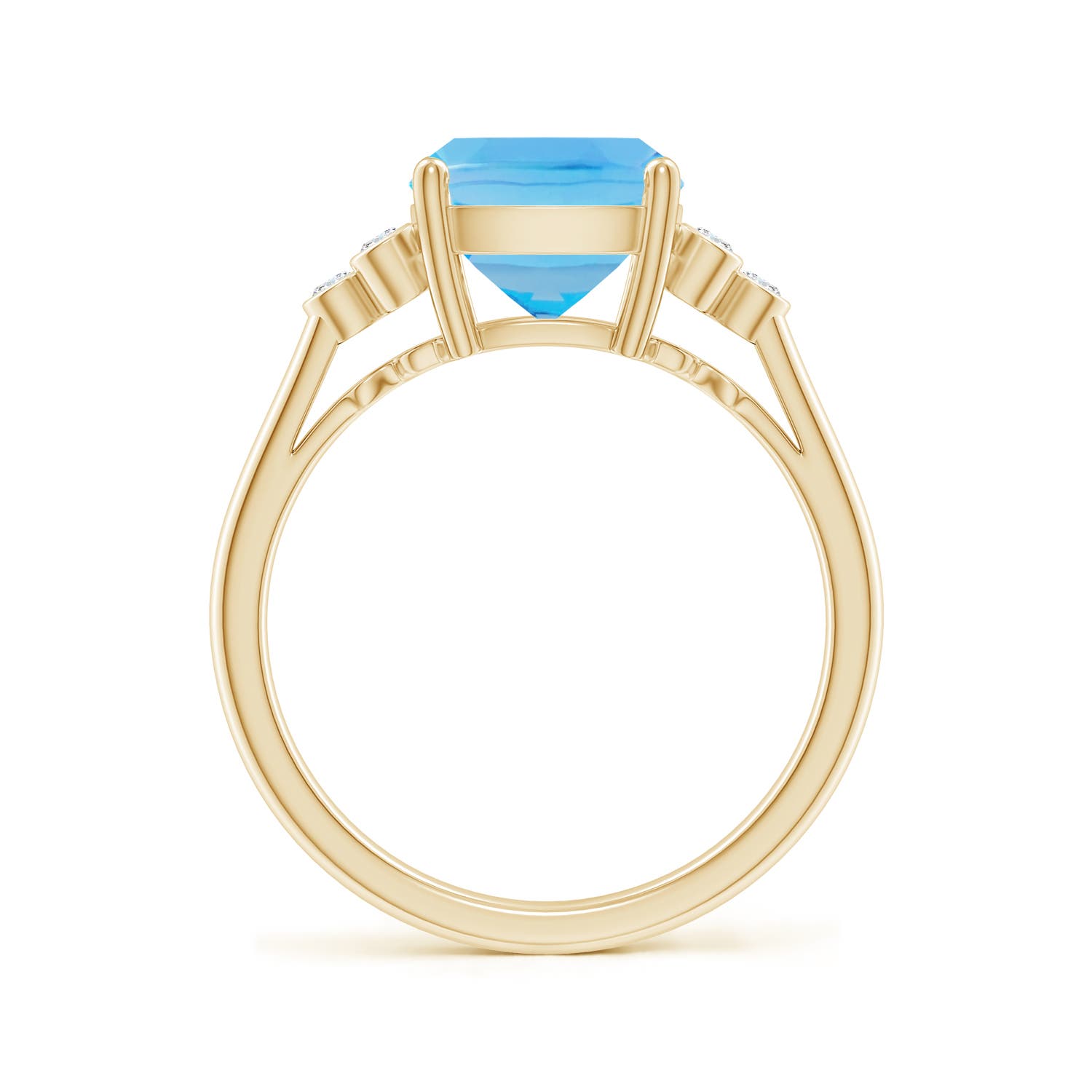 AA - Swiss Blue Topaz / 3.33 CT / 14 KT Yellow Gold