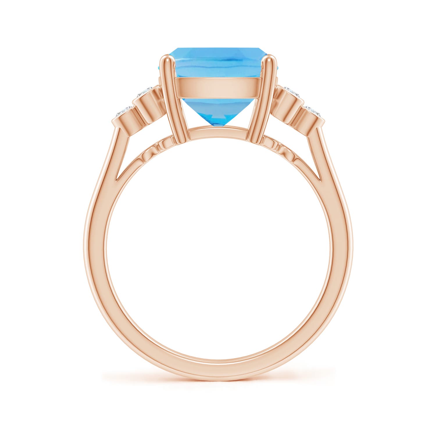 AA - Swiss Blue Topaz / 4.65 CT / 14 KT Rose Gold