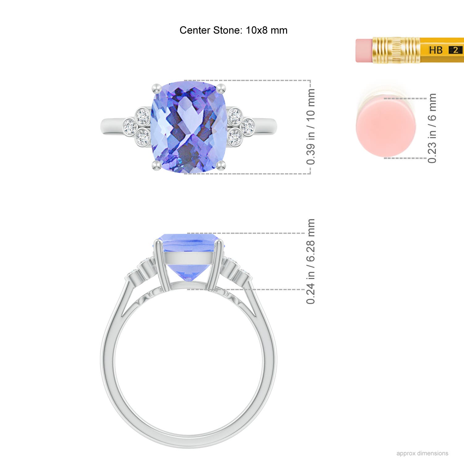 A - Tanzanite / 2.73 CT / 14 KT White Gold