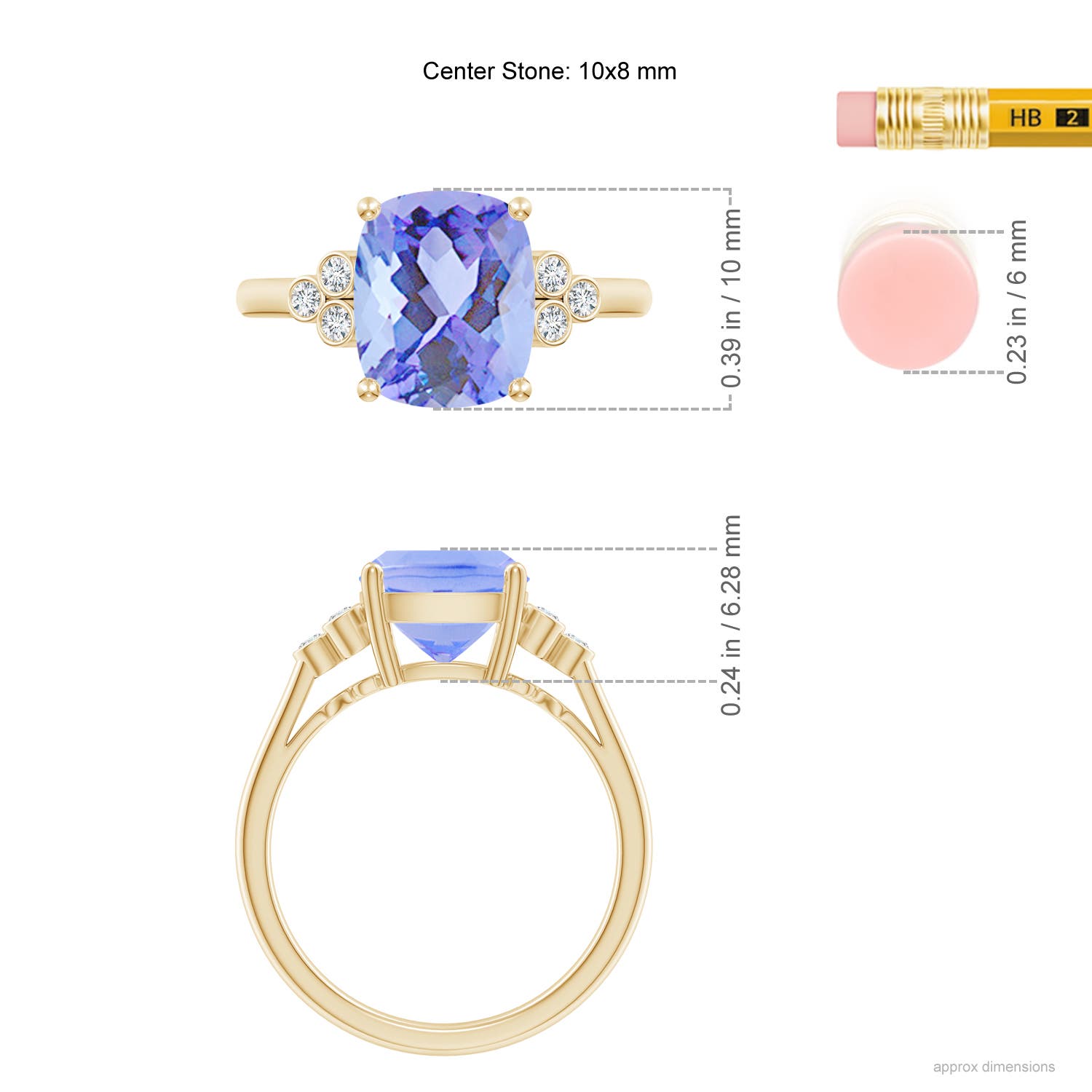 A - Tanzanite / 2.73 CT / 14 KT Yellow Gold