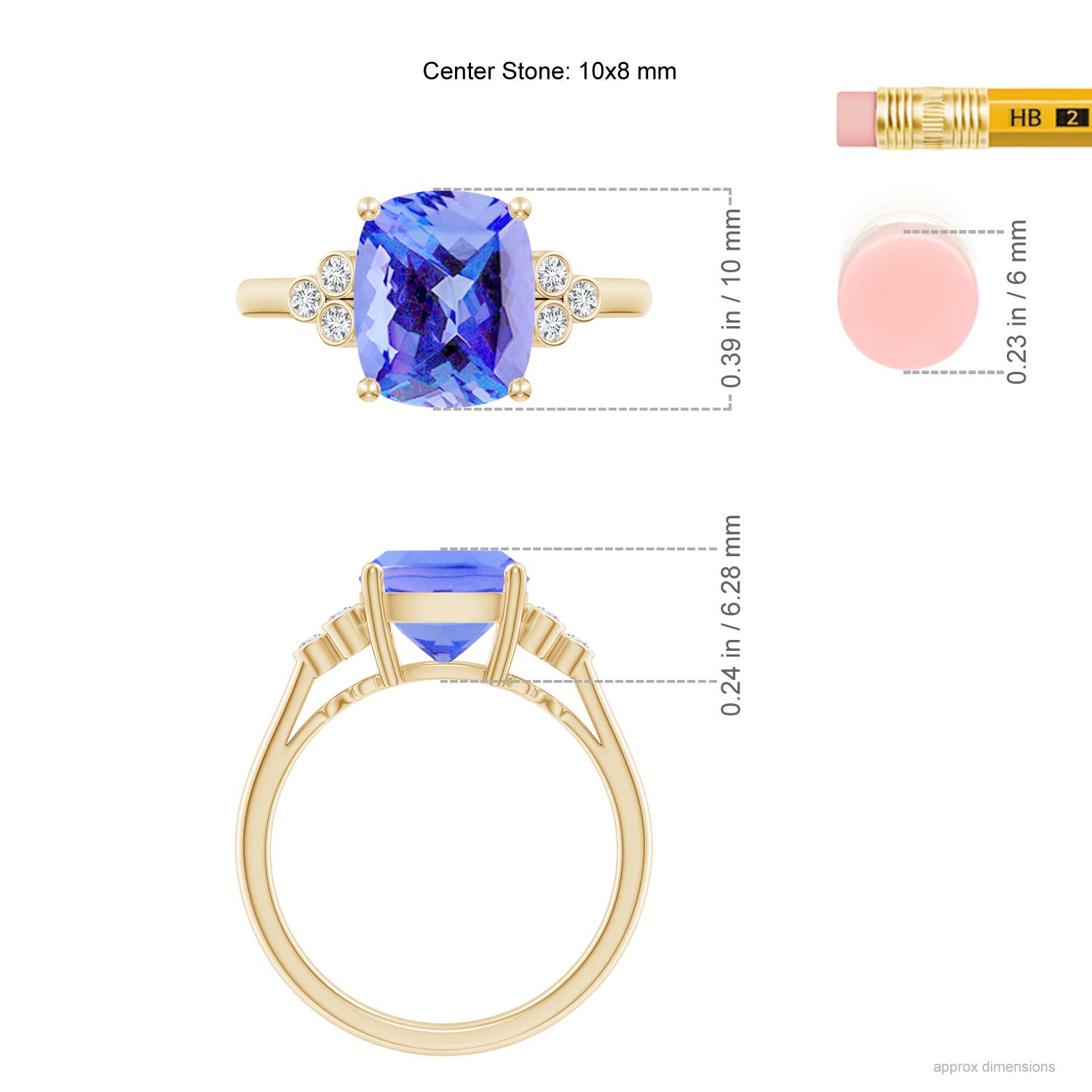 AA - Tanzanite / 2.73 CT / 14 KT Yellow Gold