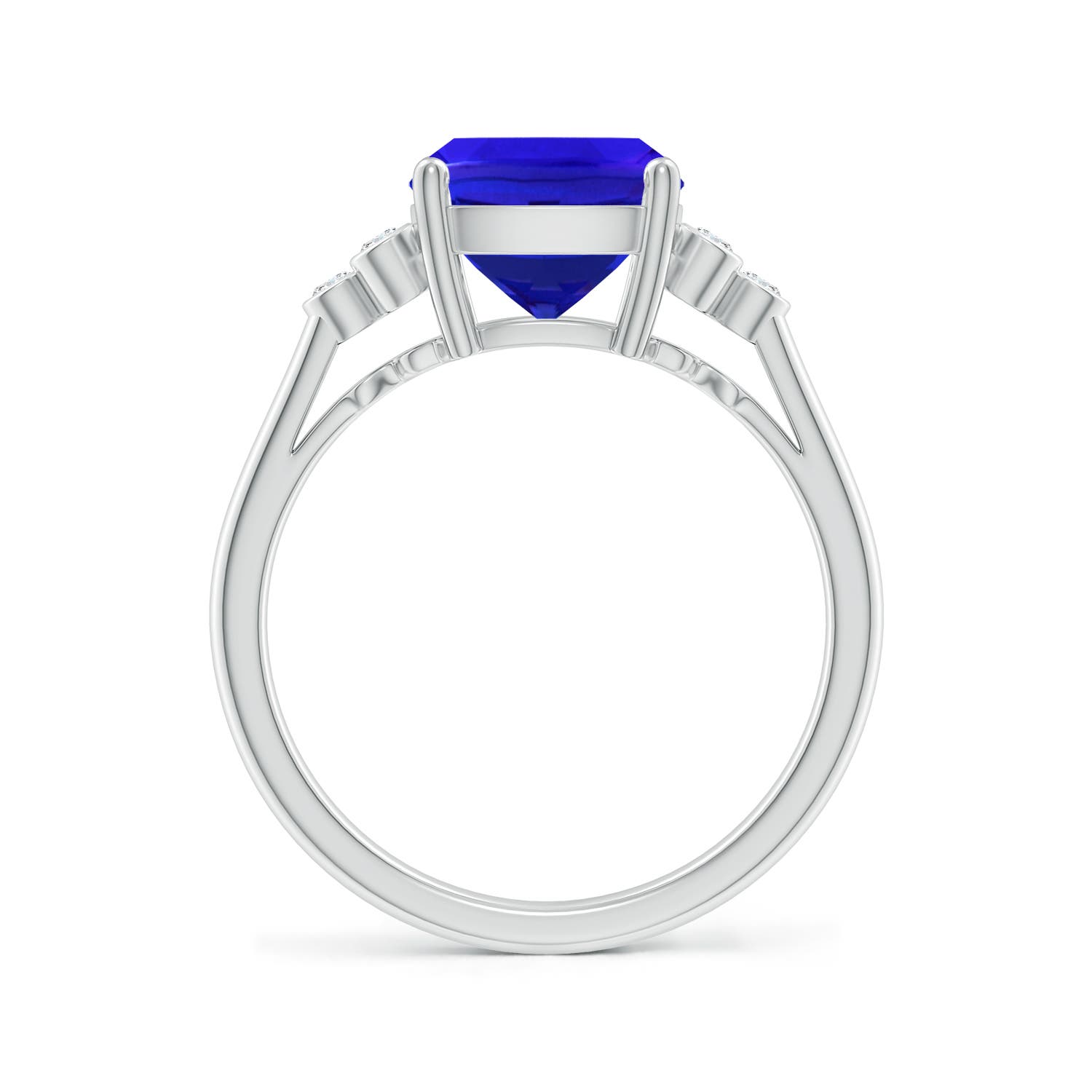 AAA - Tanzanite / 2.73 CT / 14 KT White Gold