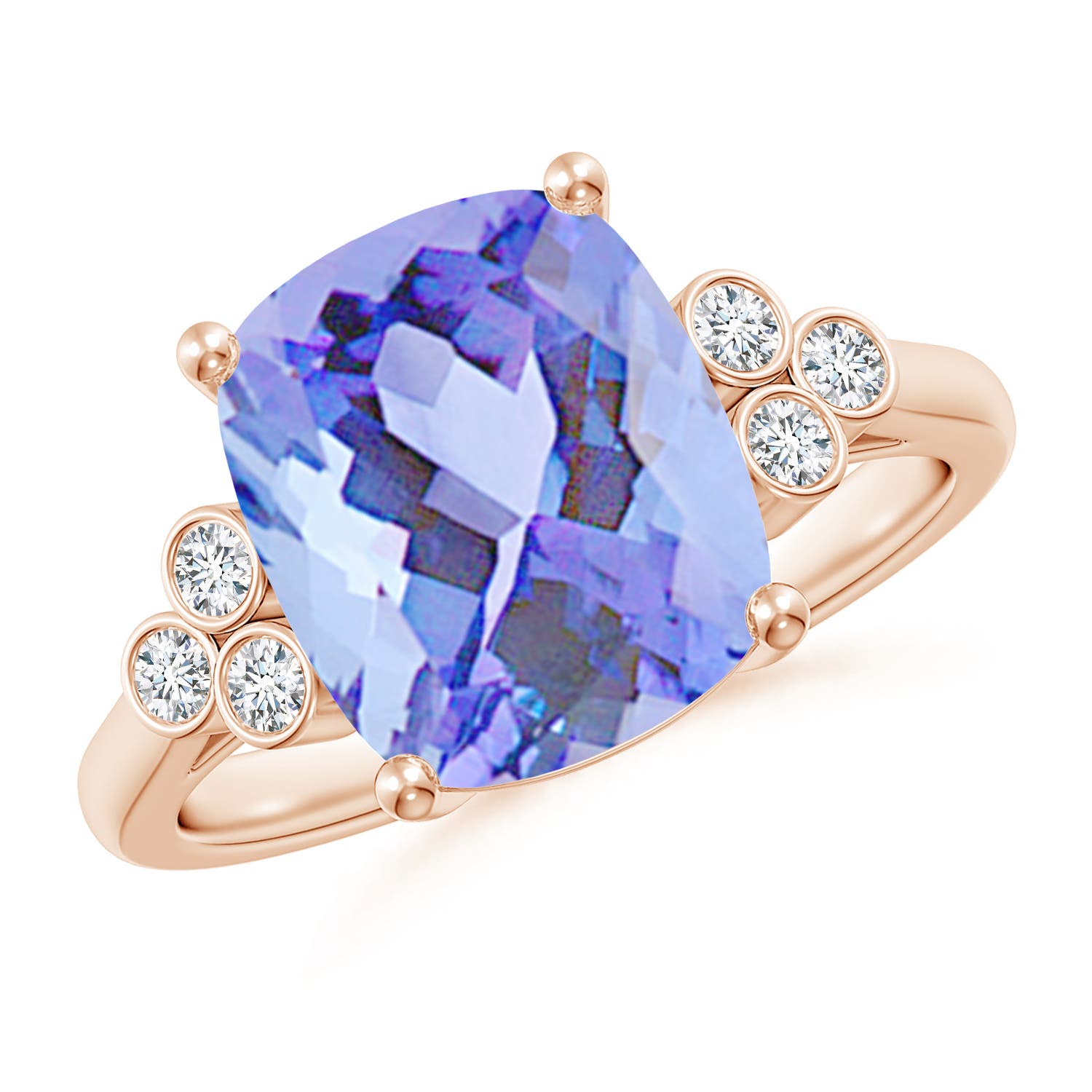 A - Tanzanite / 3.95 CT / 14 KT Rose Gold