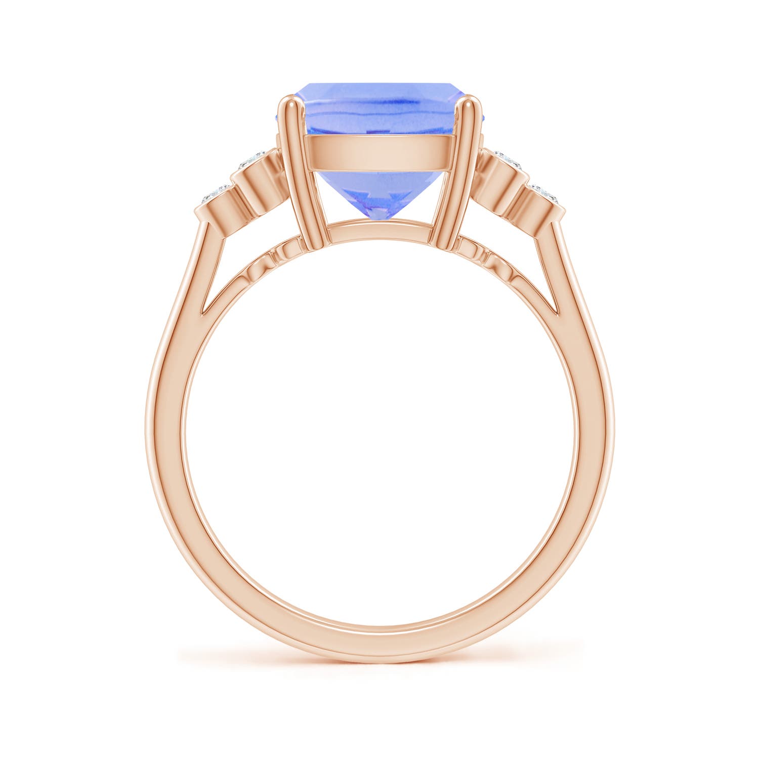 A - Tanzanite / 3.95 CT / 14 KT Rose Gold