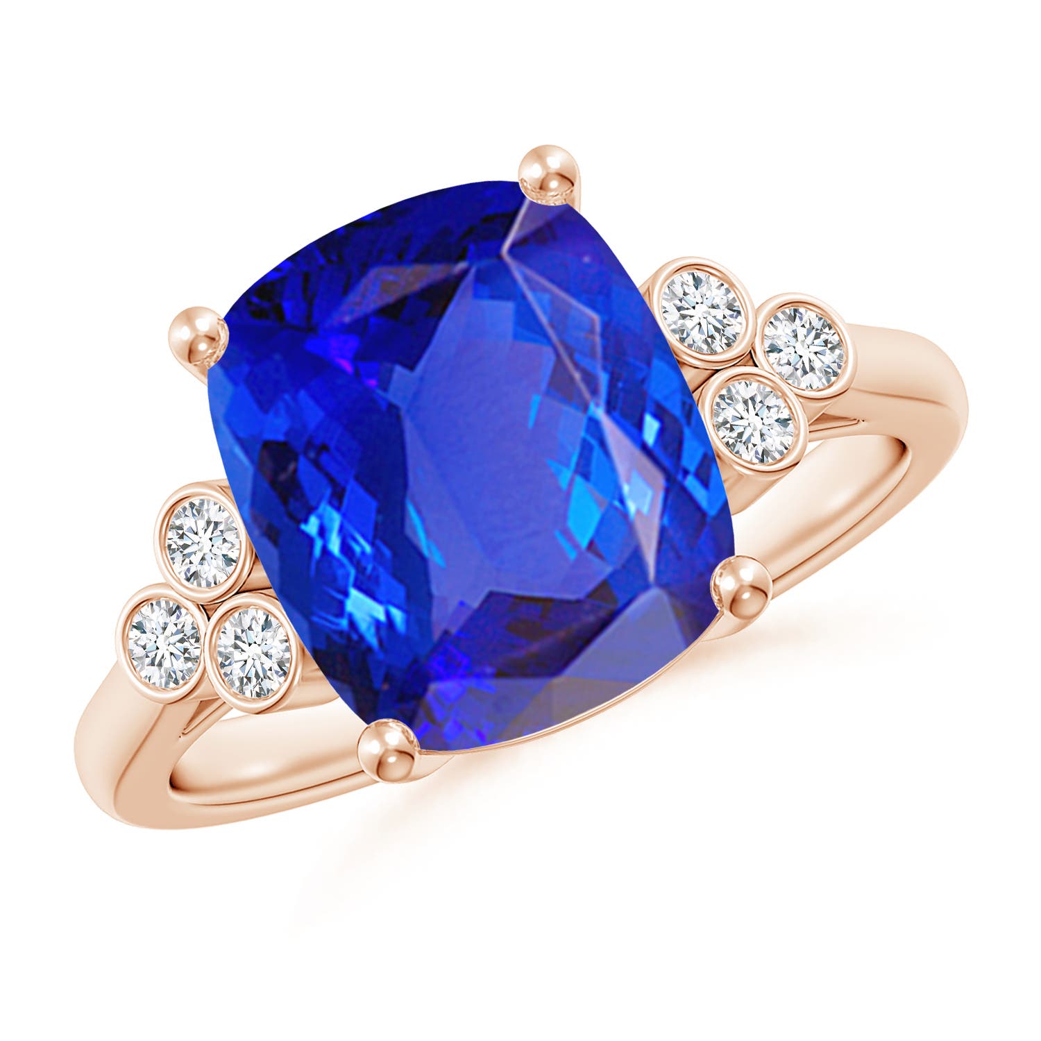 AAA - Tanzanite / 3.95 CT / 14 KT Rose Gold