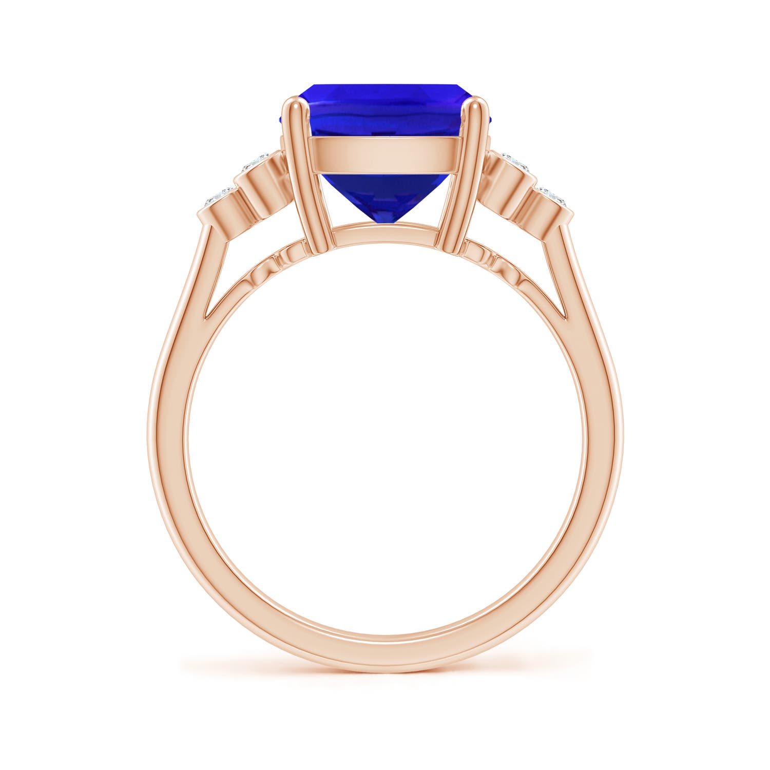 AAA - Tanzanite / 3.95 CT / 14 KT Rose Gold