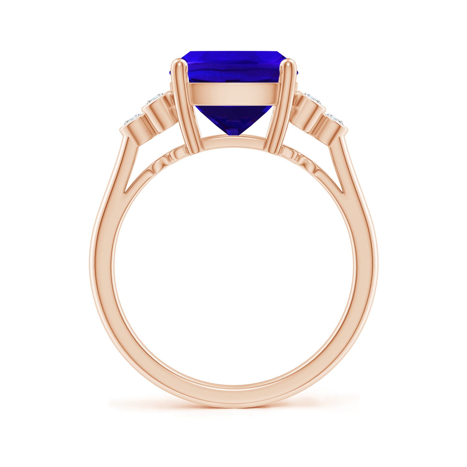 AAAA - Tanzanite / 3.95 CT / 14 KT Rose Gold