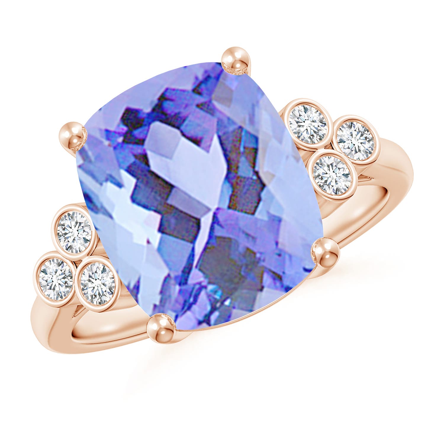 A - Tanzanite / 4.67 CT / 14 KT Rose Gold