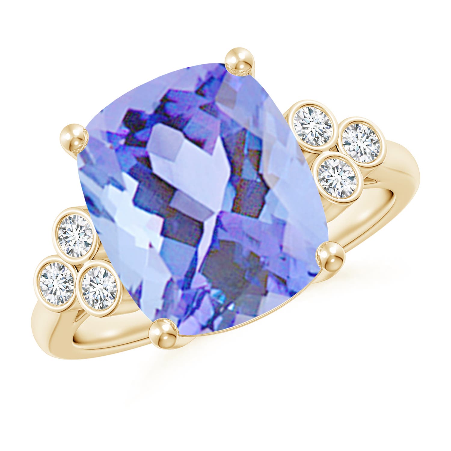 A - Tanzanite / 4.67 CT / 14 KT Yellow Gold