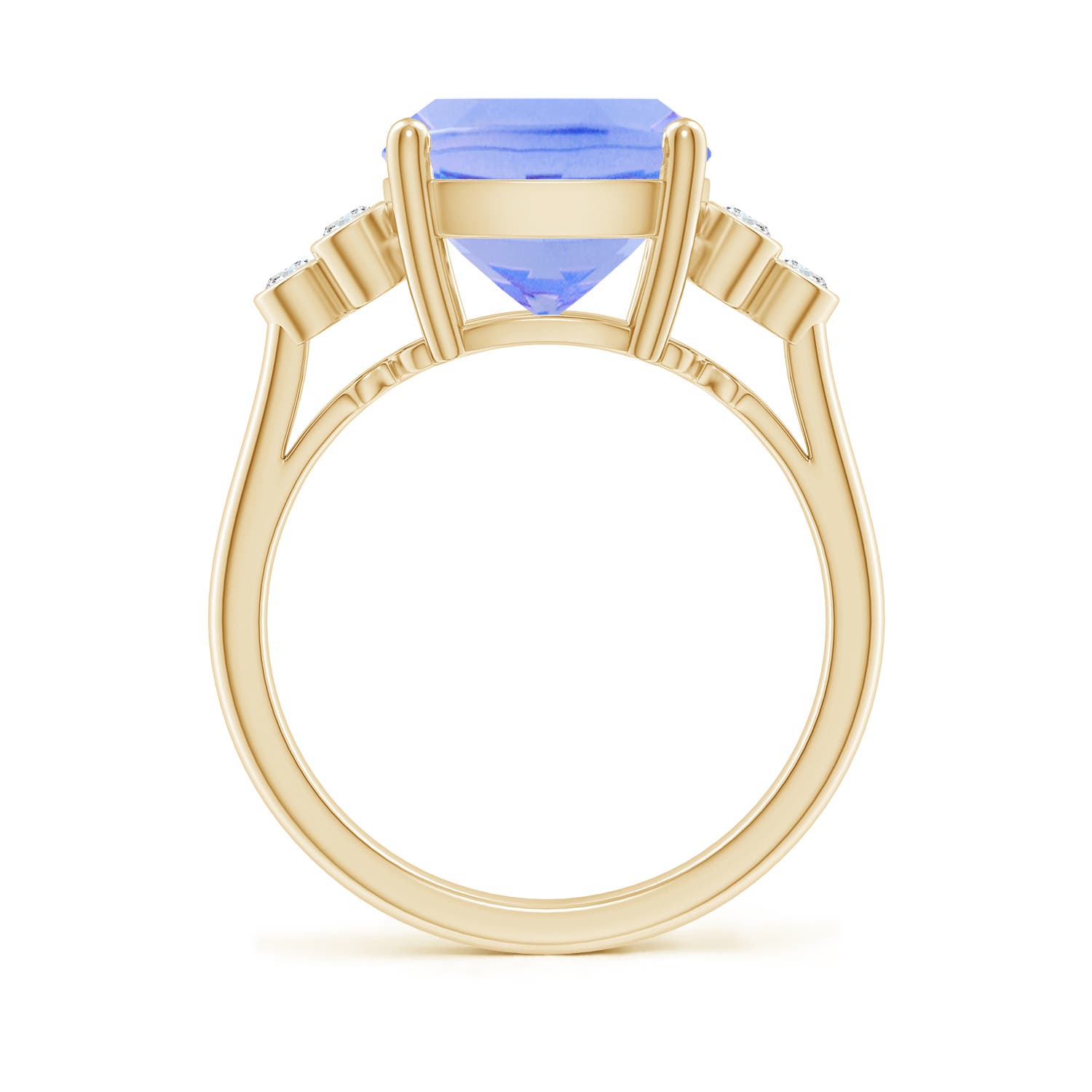 A - Tanzanite / 4.67 CT / 14 KT Yellow Gold