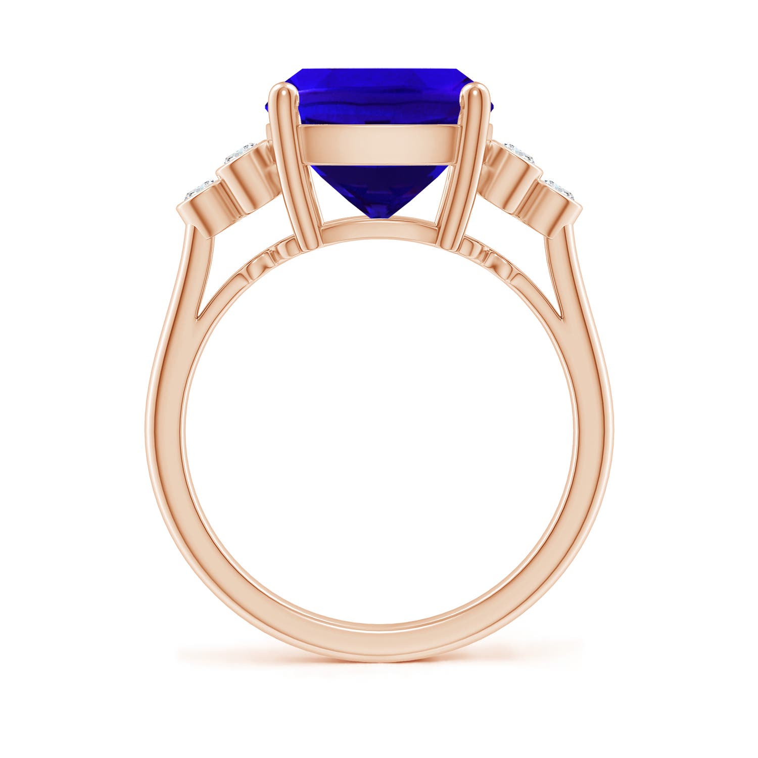 AAAA - Tanzanite / 4.67 CT / 14 KT Rose Gold