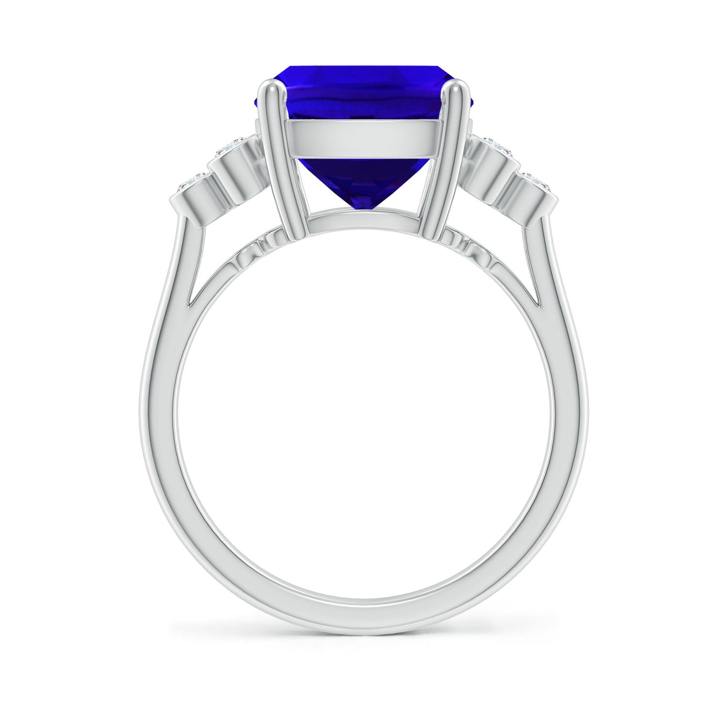 AAAA - Tanzanite / 4.67 CT / 14 KT White Gold