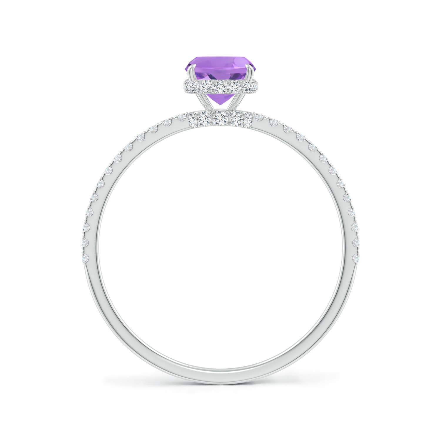 A - Amethyst / 0.98 CT / 14 KT White Gold