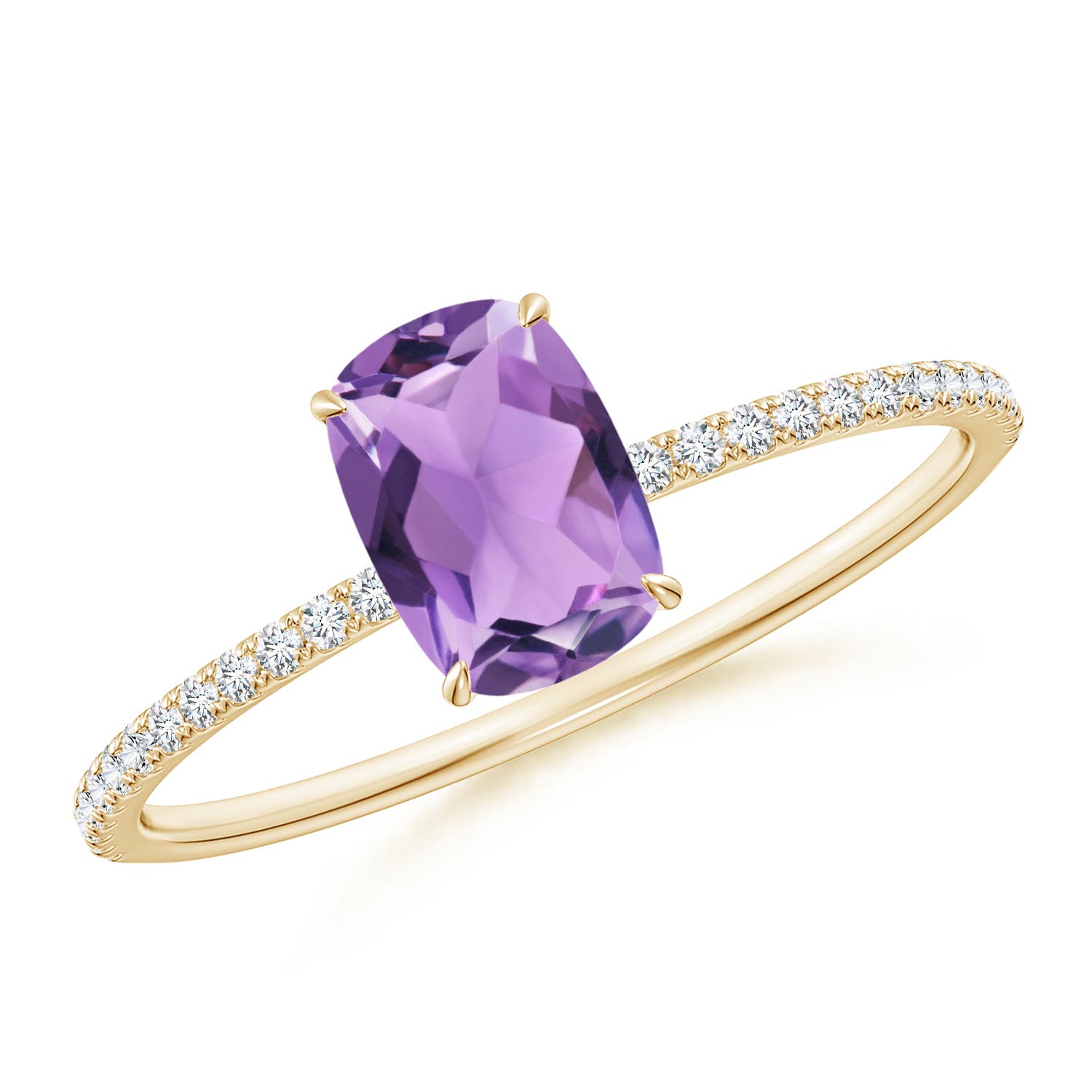 A - Amethyst / 0.98 CT / 14 KT Yellow Gold