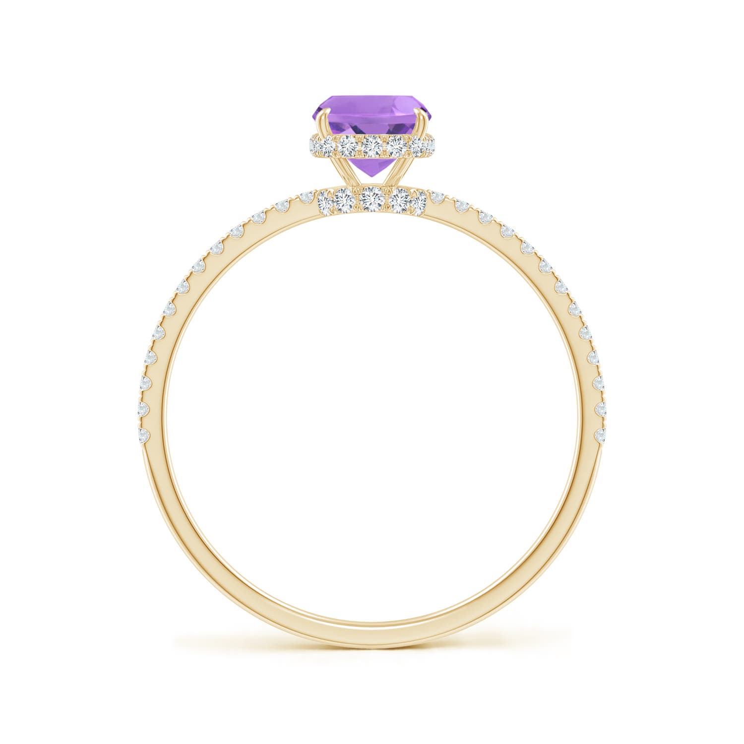 A - Amethyst / 0.98 CT / 14 KT Yellow Gold