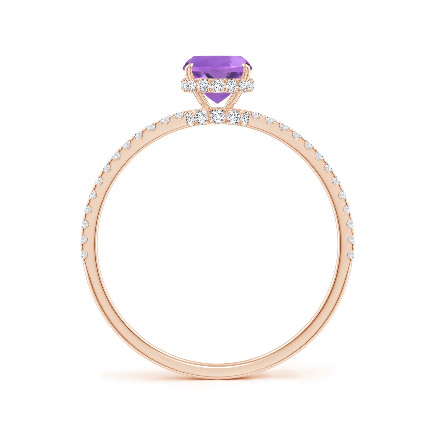 AA - Amethyst / 0.98 CT / 14 KT Rose Gold