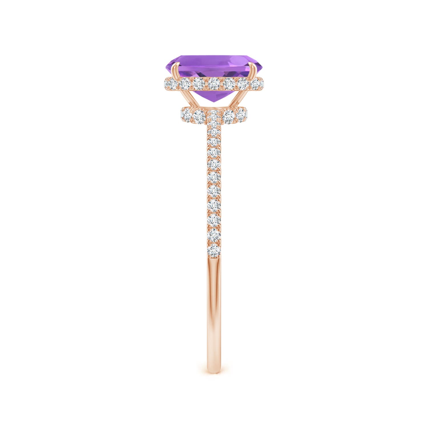 AA - Amethyst / 0.98 CT / 14 KT Rose Gold