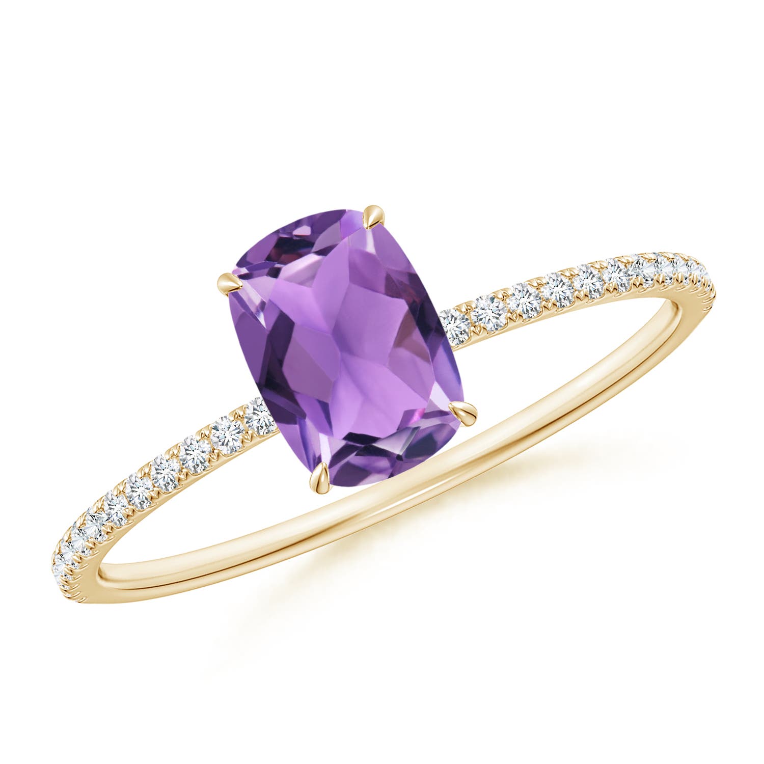 AA - Amethyst / 0.98 CT / 14 KT Yellow Gold