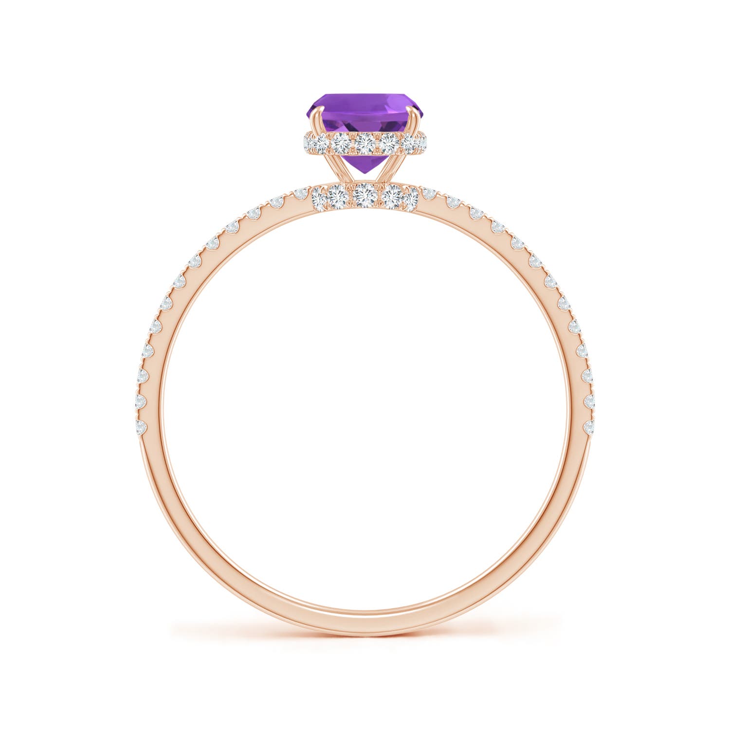 AAA - Amethyst / 0.98 CT / 14 KT Rose Gold