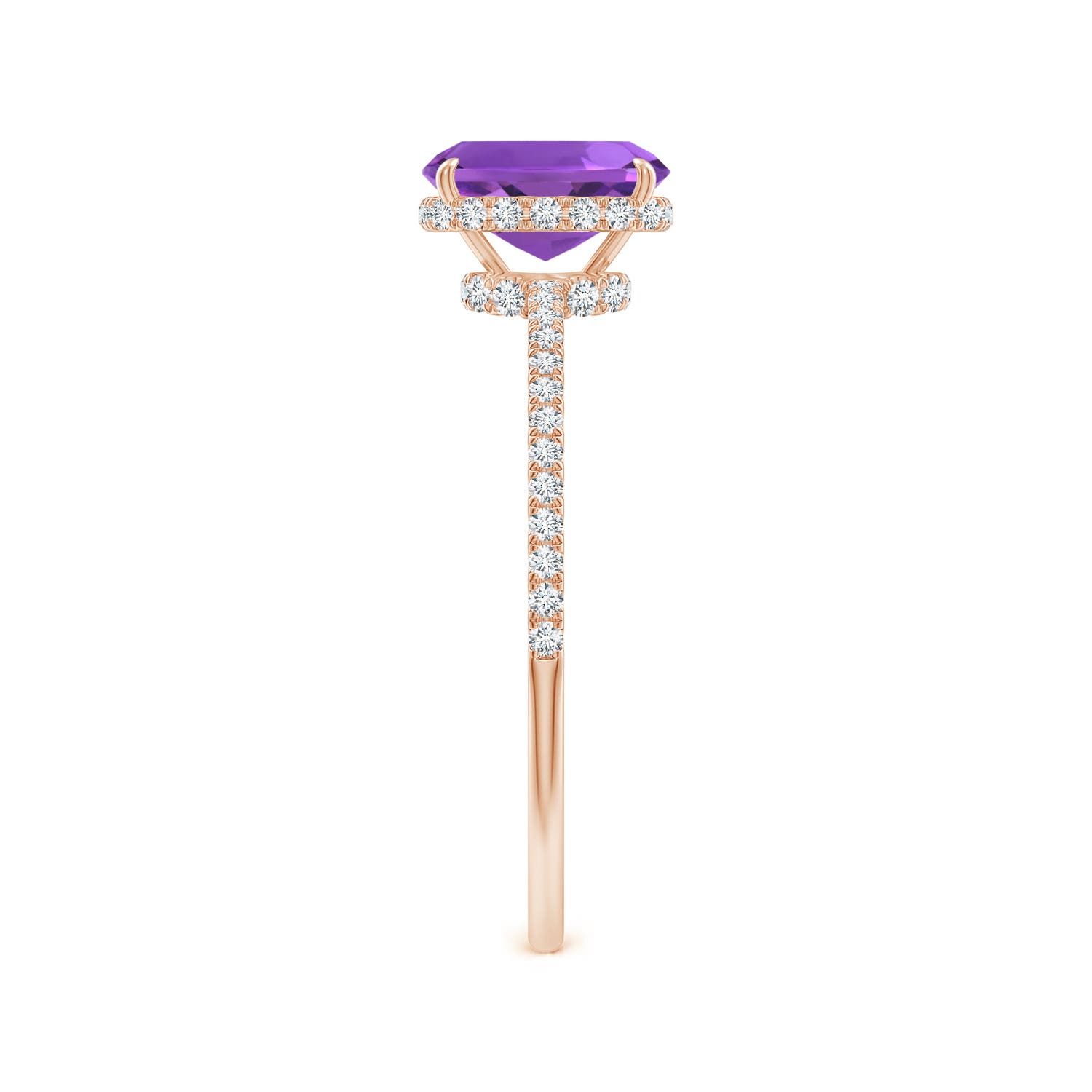 AAA - Amethyst / 0.98 CT / 14 KT Rose Gold