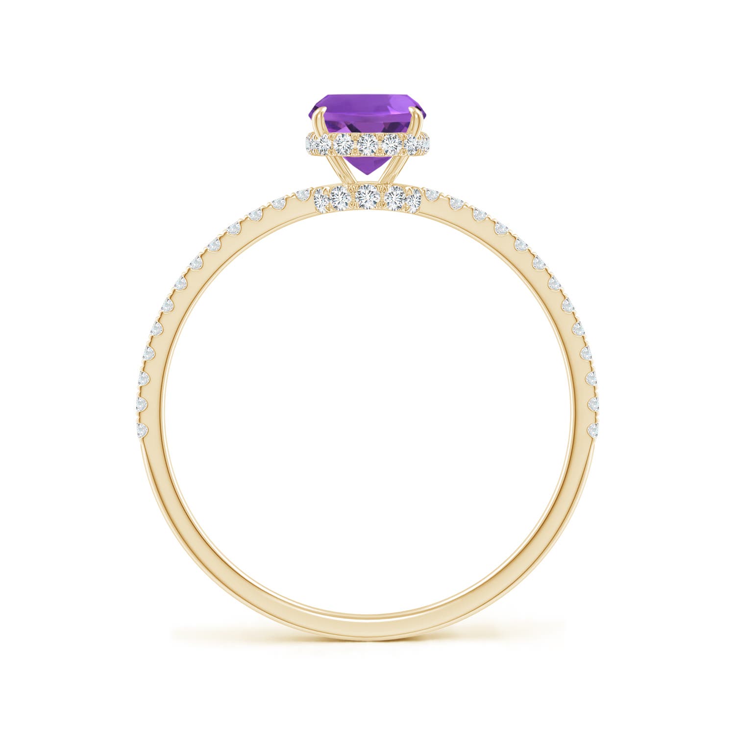 AAA - Amethyst / 0.98 CT / 14 KT Yellow Gold