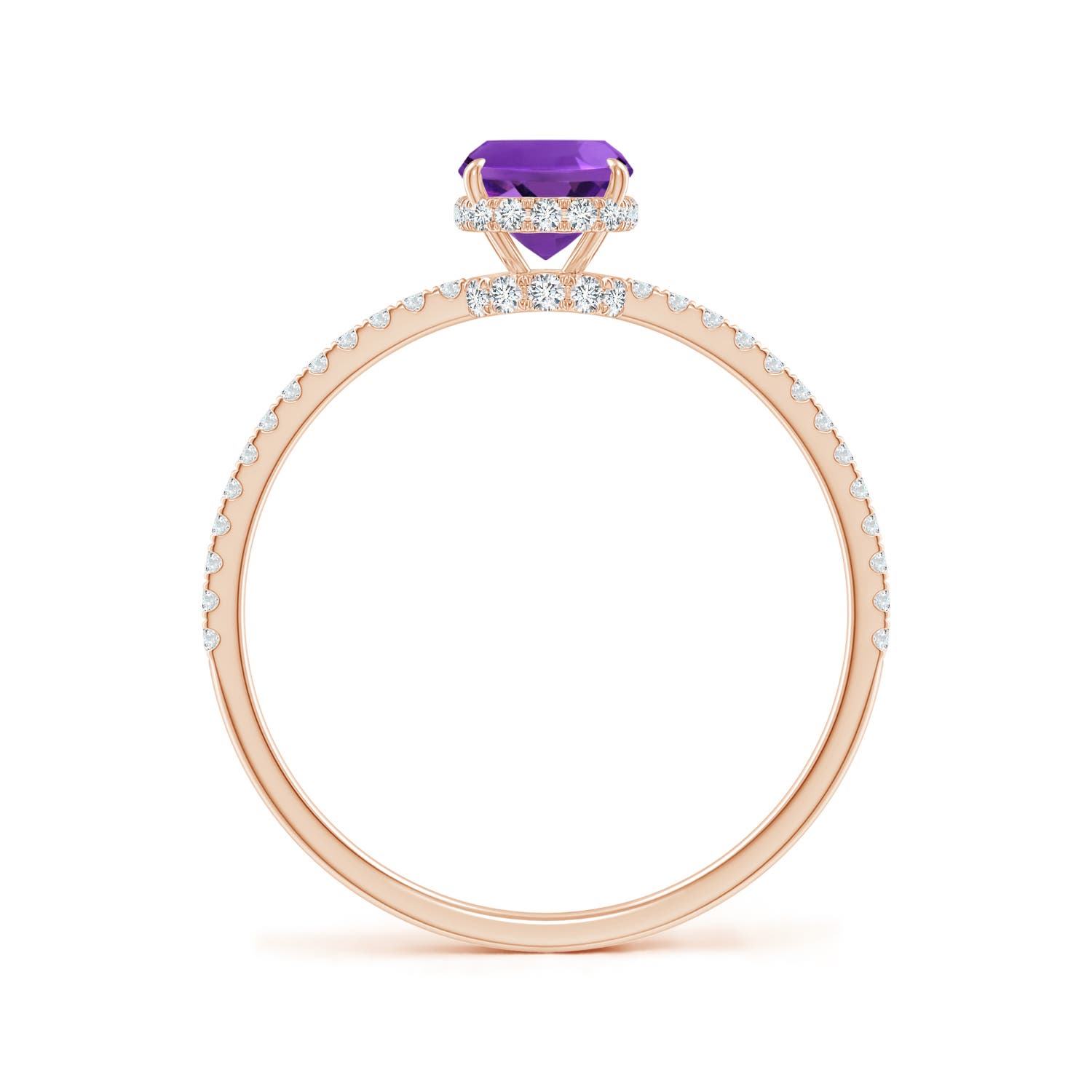 AAAA - Amethyst / 0.98 CT / 14 KT Rose Gold