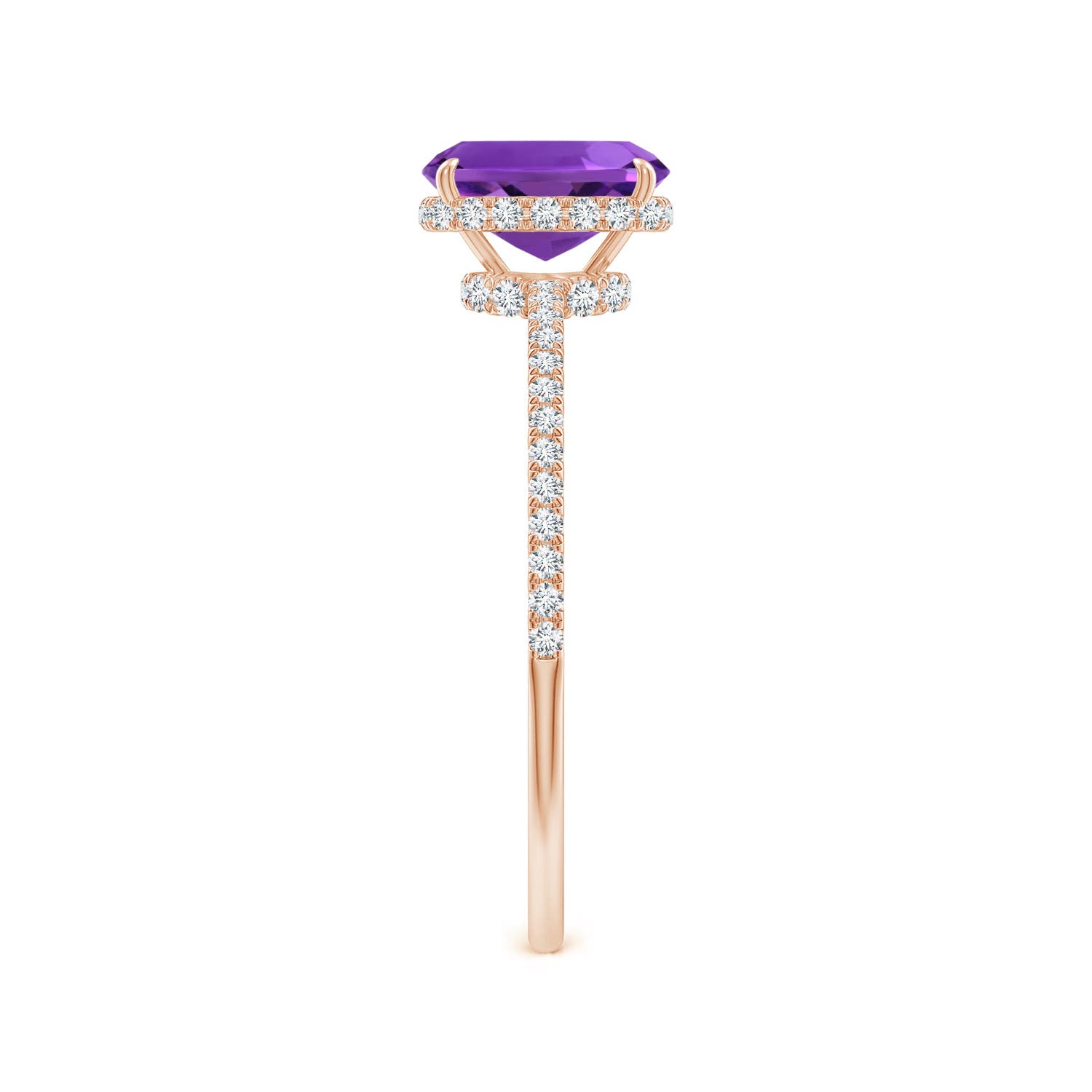 AAAA - Amethyst / 0.98 CT / 14 KT Rose Gold