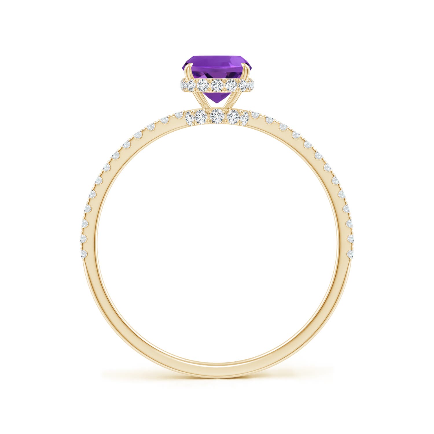 AAAA - Amethyst / 0.98 CT / 14 KT Yellow Gold